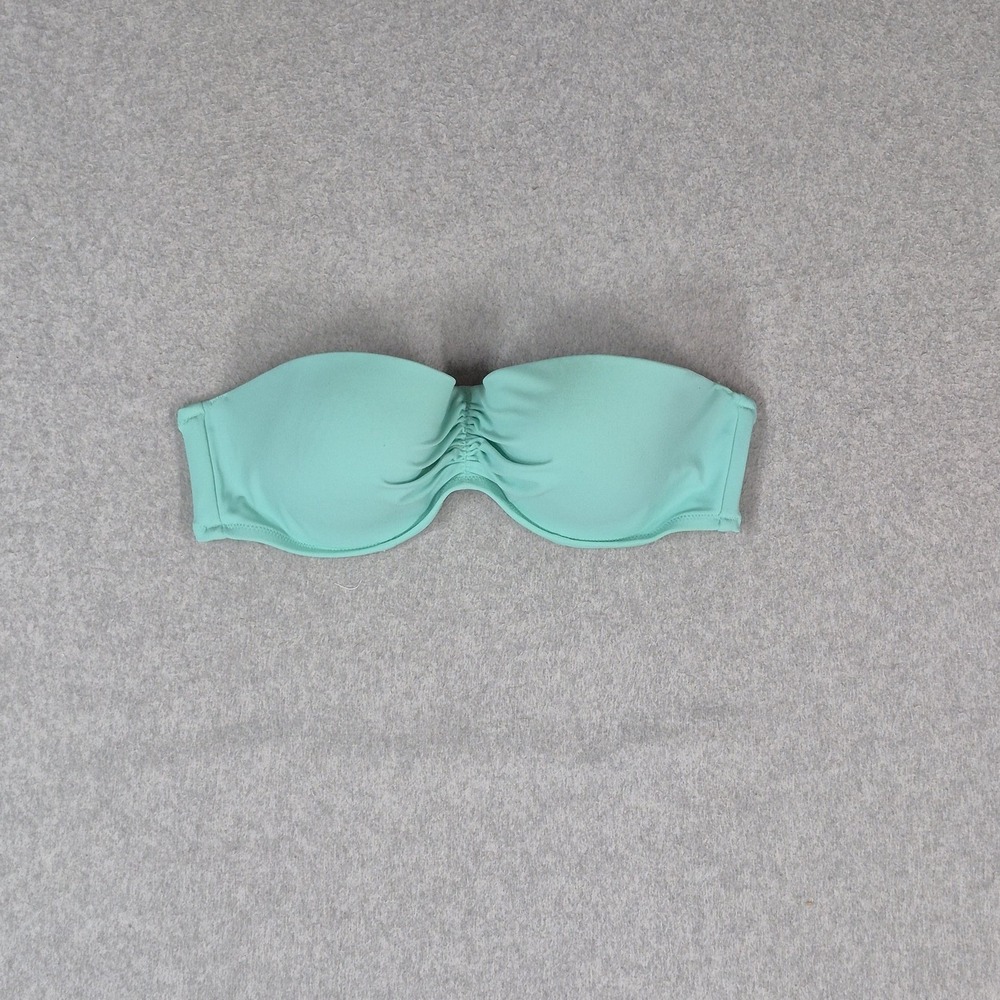Victoria's Secret Women Swimwear 34D Aqua Bandeau Underwired Bikini Top